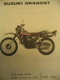 Suzuki DR400ST parts catalogue varaosaluettelo