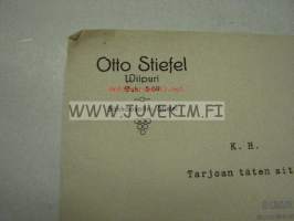 Otto Stiefel Viipuri 31.7.1924 -asiakirja