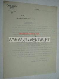 Otto Stiefel Viipuri 31.7.1924 -asiakirja
