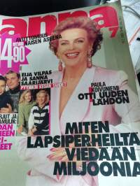 Anna 7/1993 (16.2.) Paula Koivuniemi, Eija Vilpas, miten lapsiperheiltä viedään miljoonia