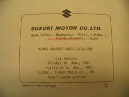 Suzuki DR400ST parts catalogue varaosaluettelo