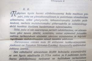 Selityksiä Tanskan Siirtomaan Luokka-arpjaisiin, Tanskan valtion takaamat, Carl König eft. -arpajaisten mainos + lähetys- ja palautuskuori