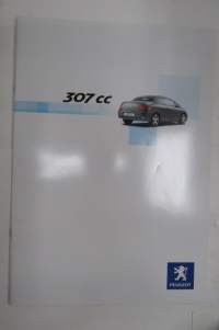 Peugeot 307 CC 2003 -myyntiesite / sales brochure