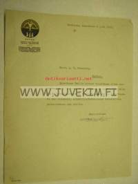 Kyminlaakson Osuusliike Kotka 3.2.1924 -asiakirja