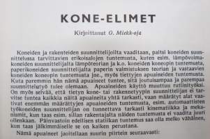 Tekniikan käsikirja - Kone-elimet, neljäs jakso sivut 204-380, liitokset, pyörivän liikkeen kone-elimet, Liikkeen muuntamiseen käytetyt kone-elimet