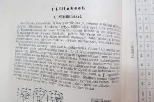 Tekniikan käsikirja - Kone-elimet, neljäs jakso sivut 204-380, liitokset, pyörivän liikkeen kone-elimet, Liikkeen muuntamiseen käytetyt kone-elimet