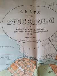 Brodin och Dahlmans KARTA ÖFVER STOCKHOLM 1902 rättad och med nya stadsplanen kompletterad. P. A. Norstedt &amp; Söners Förlag