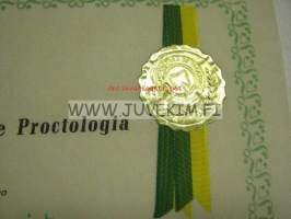 A Sociedade Brasileira de Proctologia diploma... doctor Harry E. Blomquist 1970 -diplomi