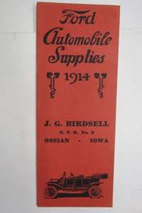 Ford Automobile Supplies 1914 J.G. Birdsell, Ossian - Iowa -tarvikeluettelo (kopio / copy)