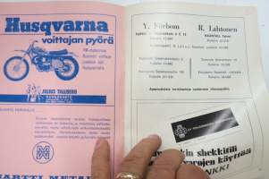 SM-Motocross joukkuekilpailu Artukainen (Turku) 5.10.1969 -käsiohjelma / program