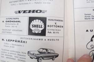 SM-Motocross Artukainen (Turku) kilpailut 25.8.1968 -käsiohjelma / program