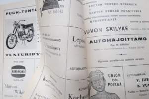 SM-Motocross Artukainen (Turku) kilpailut 25.8.1968 -käsiohjelma / program