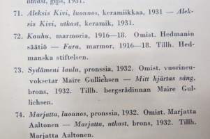 Wäinö Aaltonen, Taidehalli - Konsthallen, Veistoksia 1915-1950, 15-26.12.1950 -näyttelyluettelo / art exhibition catalog