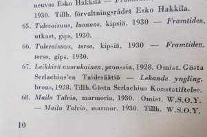 Wäinö Aaltonen, Taidehalli - Konsthallen, Veistoksia 1915-1950, 15-26.12.1950 -näyttelyluettelo / art exhibition catalog