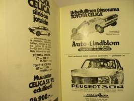 Kilpa-auto näyttely Turku Konserttisali 19.-21.10. 1973 - käsiohjelma + pääsylippu.