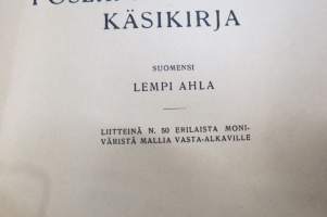 Posliinimaalauksen käsikirja, mukana 2 painokuvaa ja 14 yksipuolista lehteä, joissa malleja &quot;vasta-alkajille&quot;