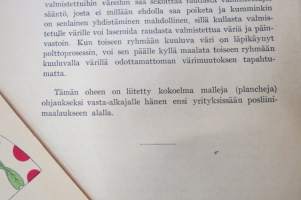 Posliinimaalauksen käsikirja, mukana 2 painokuvaa ja 14 yksipuolista lehteä, joissa malleja &quot;vasta-alkajille&quot;