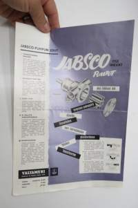 Jabsco pumput (itse imevät) -myyntiesite / sales brochure