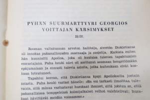 Pyhä Suurmarttyyri Georgios Voittaja - Valamon luostarin siunaus -Valamon luostarin julkaisusarjaa v. 1938