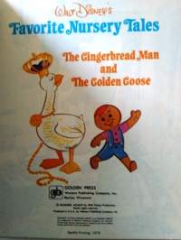 Walt Disney&#039;s Favorite Nursery Tales The Gingerbread man and The Golden Goose - A little Golden Book