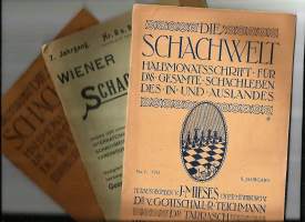 Erä saksankielisiä shakki lehtiä vuosilta 1904 -1912  yht 8 lehteä