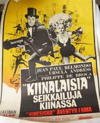 Kiinalaisia seikkailuja Kiinassa / Jean-Paul Belmonto, Ursula Andress  -  elokuvajuliste juliste