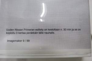 Nissan Primera tuotevideo -mainosvideo VHS / promoting video