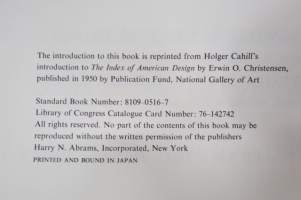 Treasury of American Design I-II - A Pictorial Survey of Popular Folk Arts -erittäin runsas kuvitus pohjois-amerikkalaisista käyttö- ja koriste-esineistä