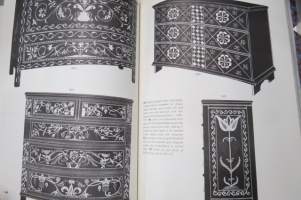 Treasury of American Design I-II - A Pictorial Survey of Popular Folk Arts -erittäin runsas kuvitus pohjois-amerikkalaisista käyttö- ja koriste-esineistä