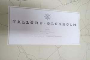 Tallörn - Glosholm 1969 (yläreunassa rannikolla Porvoo / Borgå) -merikortti / merikartta