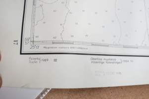 Tallörn - Glosholm 1969 (yläreunassa rannikolla Porvoo / Borgå) -merikortti / merikartta