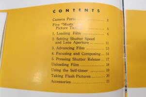 Minolta A5 (F.2.8) Instruction -camera manual in english / käyttohjekirja, englanninkielinen