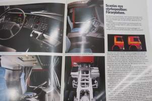 Scania P113 1989 -myyntiesite, ruotsinkielinen / sales brochure, in swedish