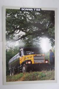 Scania T92 -myyntiesite, ruotsinkielinen / sales brochure, in swedish