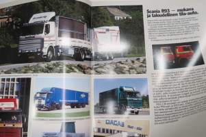 Scania R93 1989 -myyntiesite sales brochure, in finnish