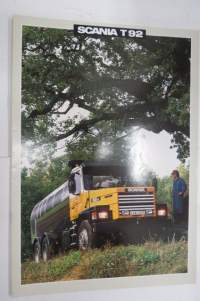 Scania T92 -myyntiesite, suomenkielinen / sales brochure, in finnish