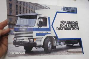 Scania för smidig och snabb distribution 1984 -myyntiesite, ruotsinkielinen / sales brochure, in swedish