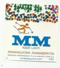 MM kisat Lahti Ananasjuoma   -   juomaetiketti