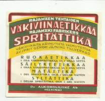 Väkiviinaetikkaa  - tuote-etiketti