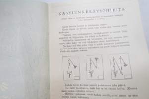 Kasviluettelo -koululaisten kasvienkeräykseen liittyvä - kasviossa olevien kasvien luettelointia varten