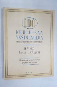 100 kuuluisaa yksinlaulua keskiäänelle pianon säestyksellä II vihko Löwe, Schubert