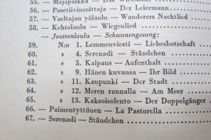 100 kuuluisaa yksinlaulua keskiäänelle pianon säestyksellä II vihko Löwe, Schubert