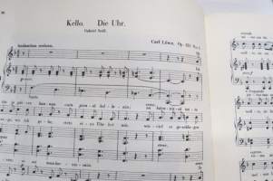 100 kuuluisaa yksinlaulua keskiäänelle pianon säestyksellä II vihko Löwe, Schubert