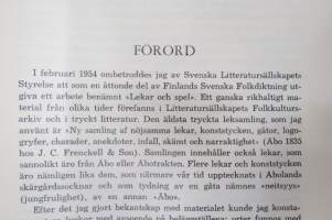 Finlands Svenska Folkdiktning VIII lekar och spel