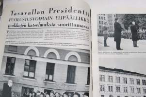Peitsi 1957 nr 1, Maanpuolustusasioita käsittelevä lehti, 1. ilmestynyt numero, Isänmaallisia juhlia, Suomalaiset YK:n turvallisuusjoukoissa, Rovajärvi, Graf Spee