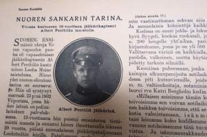 Suomen Kuvalehti 1919 nr 4, kansikuva Pikku-Maija tuiskusäässä, Naisemme vapauttamme vartioimassa, Suomen poikain Viroon (vapaussota) lähtö, Jääkäri Albert Penttilä