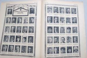 Suomen Kuvalehti 1919 nr 4, kansikuva Pikku-Maija tuiskusäässä, Naisemme vapauttamme vartioimassa, Suomen poikain Viroon (vapaussota) lähtö, Jääkäri Albert Penttilä
