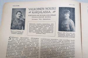 Suomen Kuvalehti 1919 nr 7, kansikuva Suomen lippu Narvan raatihuoneella, Suomen vanhin kirjanpainaja ja kirjainkustantaja G.V. Vilén, Valkoinen nousu Karjalassa, ym