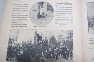 Suomen Kuvalehti 1919 nr 7, kansikuva Suomen lippu Narvan raatihuoneella, Suomen vanhin kirjanpainaja ja kirjainkustantaja G.V. Vilén, Valkoinen nousu Karjalassa, ym