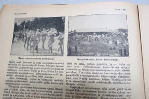 Suomen Kuvalehti 1919 nr 12, kansikuva Päävahdin vartioston juhlallinen vaihdos Helsingissä. Varsinas-Suomen suojeluskunnat, Viron sotalaivasto, ym.